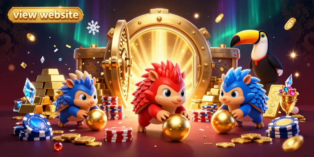 Watch the thrilling rivalry of pangolins amid a vibrant casino atmosphere, rolling into golden balls.