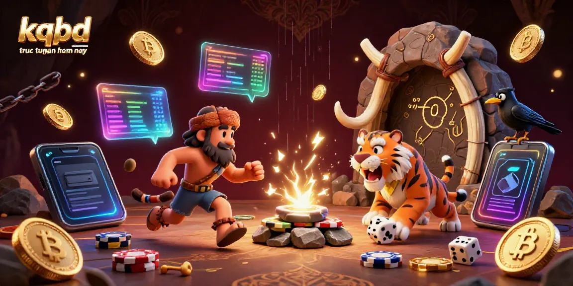 Engage in kqbd truc tuyen hom nay with this dynamic prehistoric casino scene full of vibrant elements.