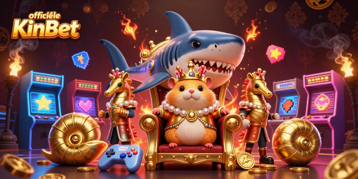 Join the excitement at officiëel KinBet with vibrant casino-themed characters and elements.